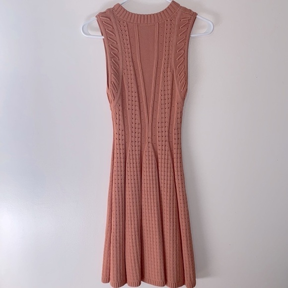 Ronny Kobo Shira Needle Stitch Lace Up Knit Dress - Picture 8 of 8